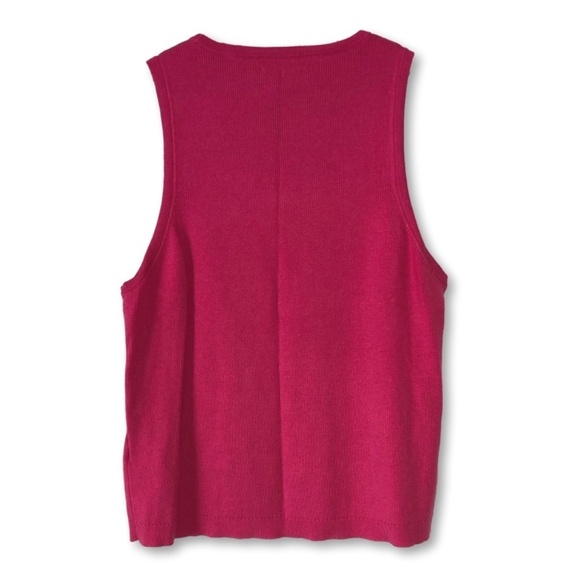 J Crew Pink Ribbed Lyocell Tencel Blend Sweater Tank XL - Picture 2 of 11